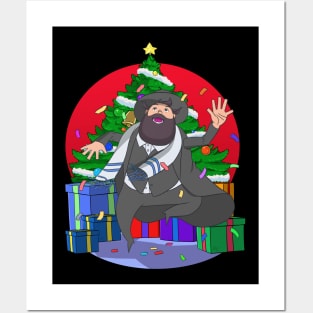 Jewish Man Hanukkah Christmas Posters and Art